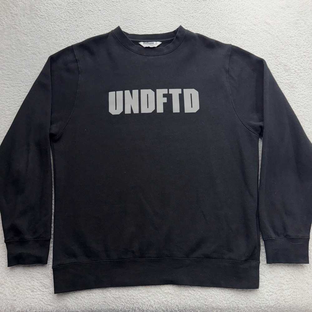 Undefeated‎ Mens XL Black UNDFTD Logo Crewneck Sweatshirt Cotton Blend USA Made